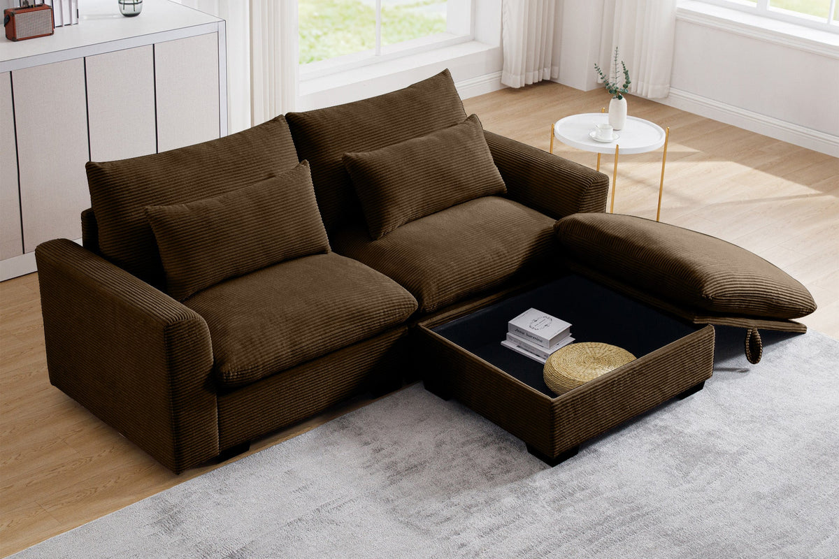 HARMONY 86&quot; Loveseat with 1 Ottoman