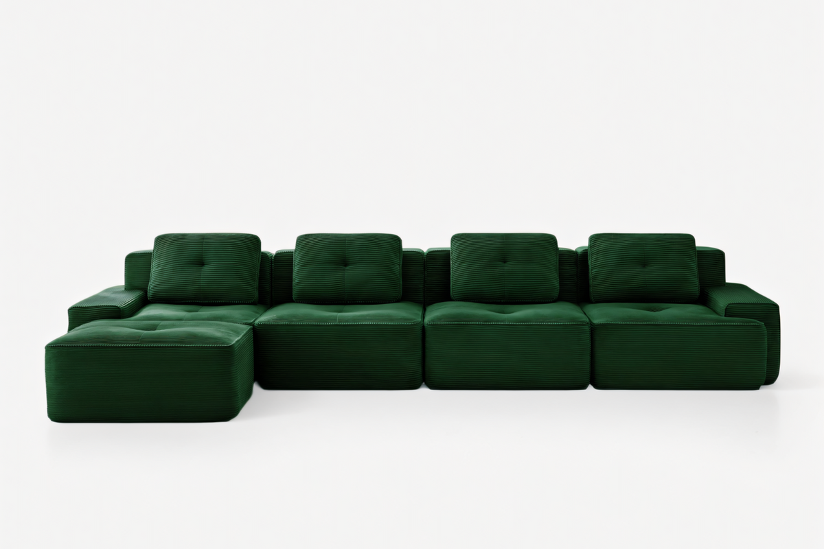 CORDELIA 153" 4-Seater Sofa with 1 Ottoman