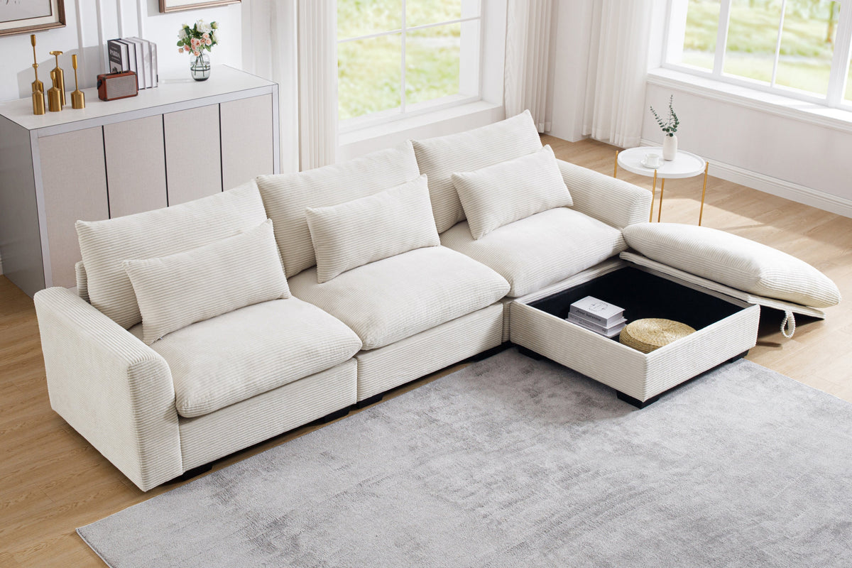 HARMONY 122&quot; 3 Seater Sofa with 1 ottomans