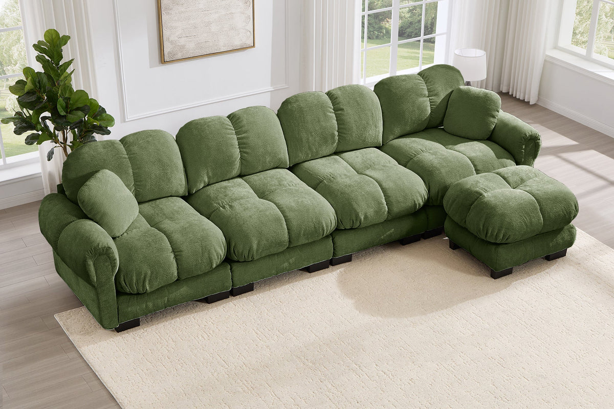 PRINCE 131" 4-Seater Sofa With 1 Ottoman