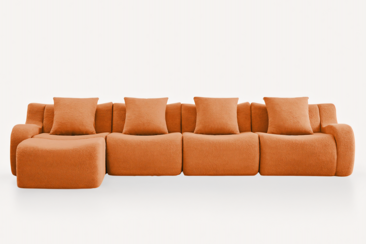 ROMA 148" 4-Seater Sofa with 1 Ottoman