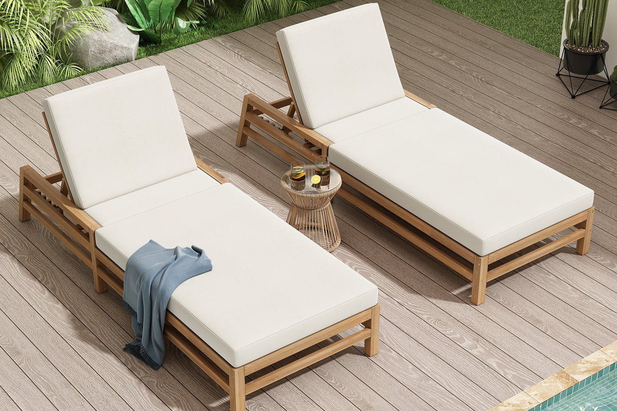 NERON Adjustable Outdoor Chaise Lounge Set of 2