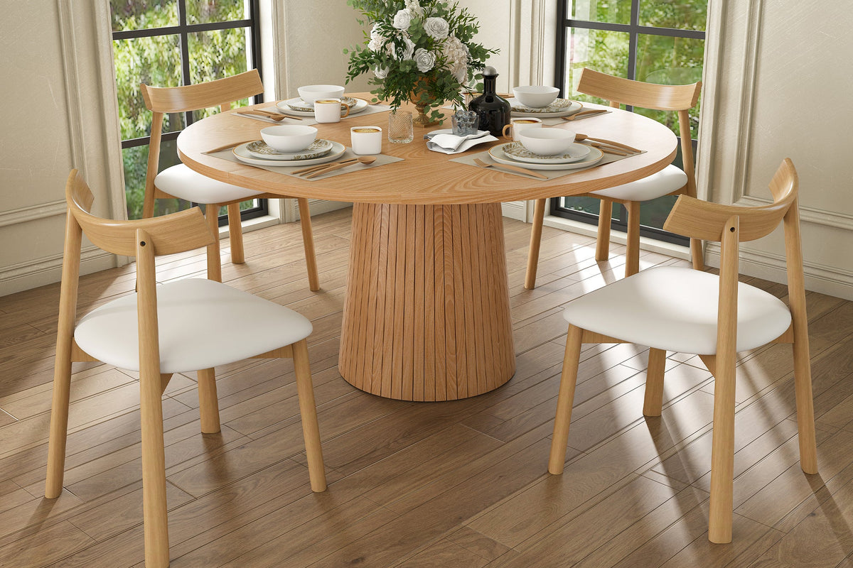 CYNOVA 47" Round Dining Table Set of 4