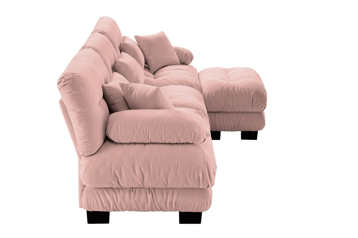 CLOUDIES 134&quot; Sofa 3 Seater with 1 Ottoman