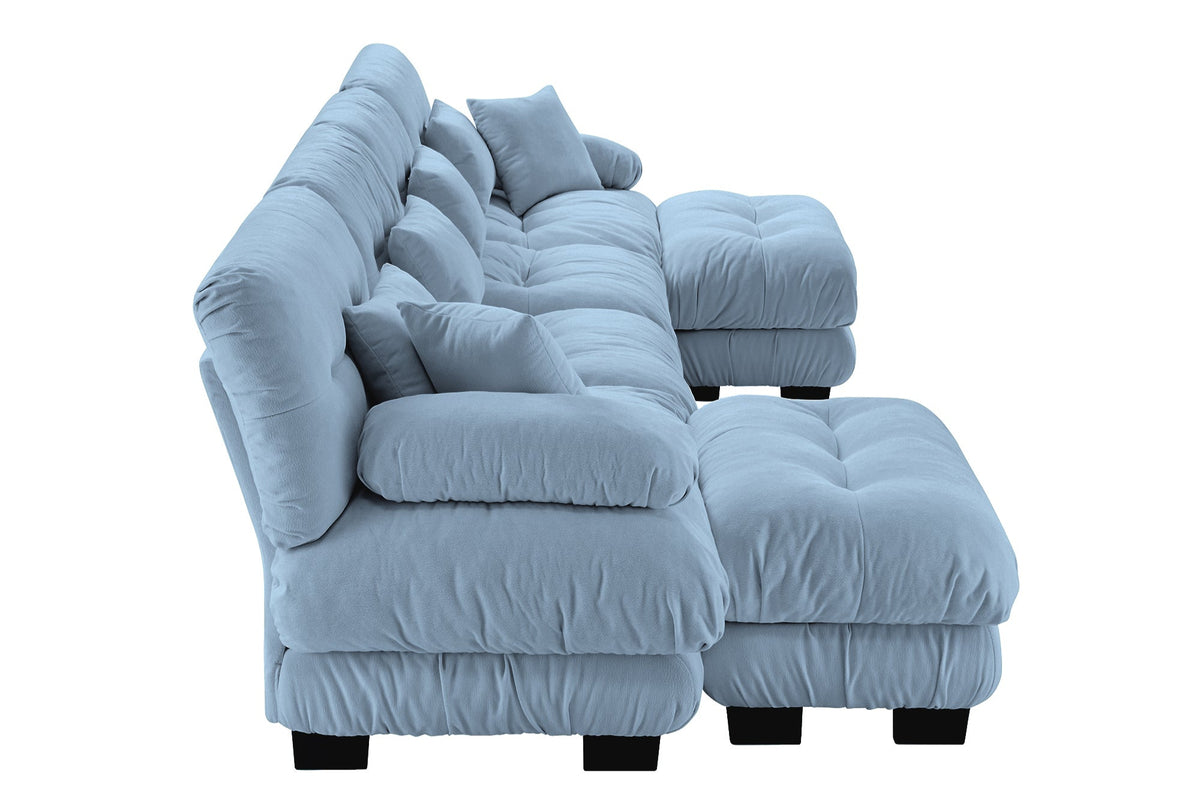 CLOUDIES 173&quot; Sofa 4 Seater with 2 Ottoman