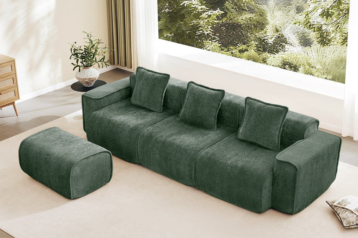 HARRISON 108" 3-Seater Sofa with 1 Ottoman
