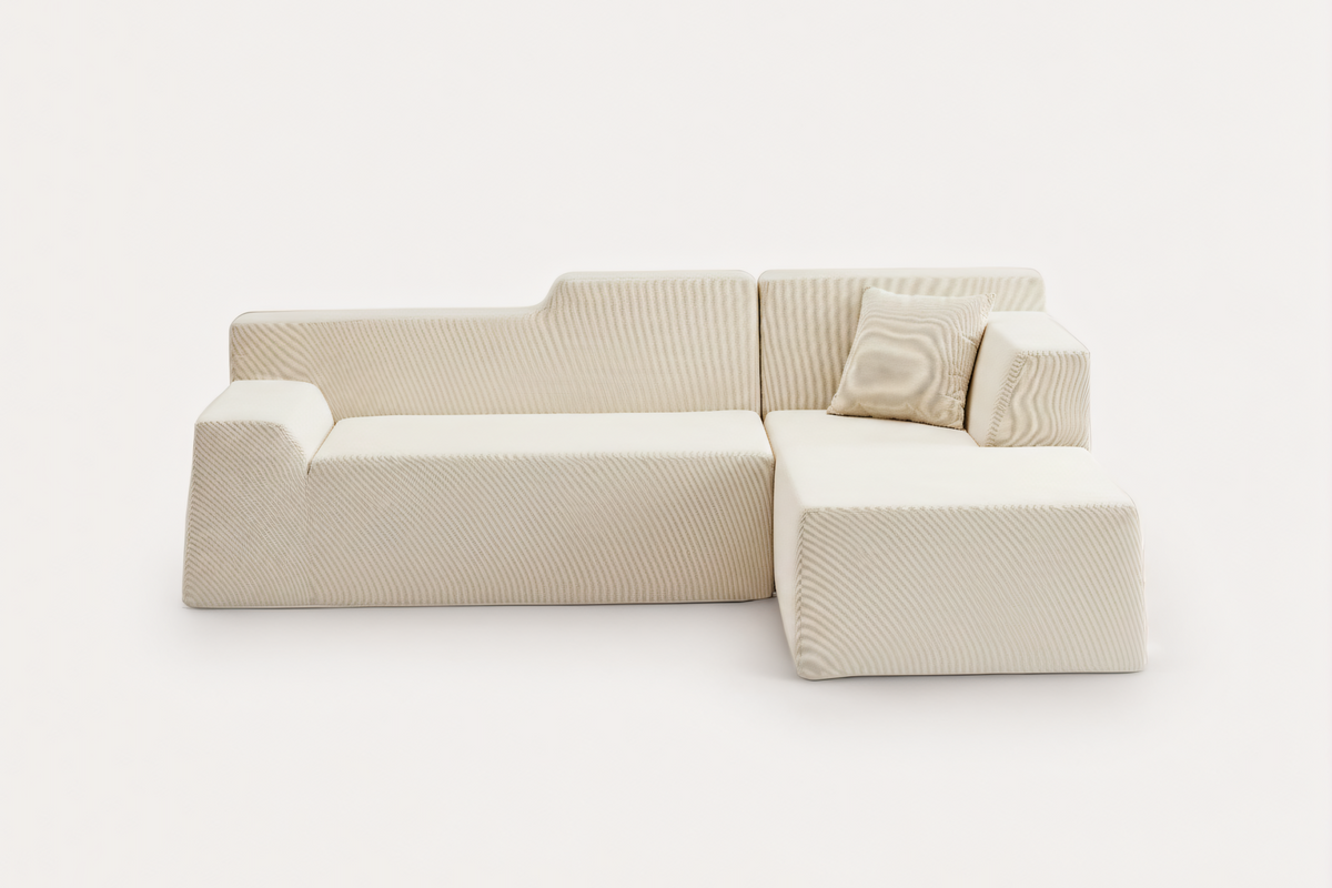 Livo 96" Corduroy Chaise Sofa