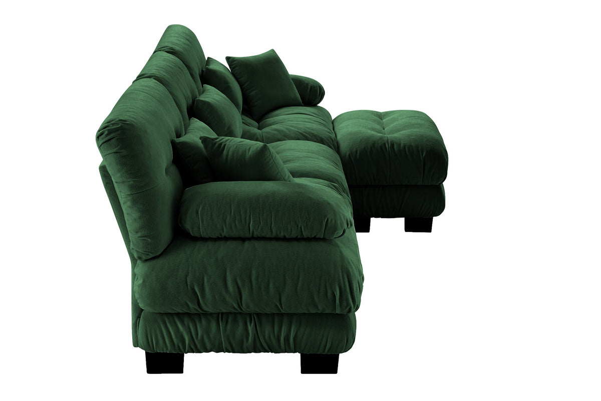 CLOUDIES 134&quot; Sofa 3 Seater with 1 Ottoman