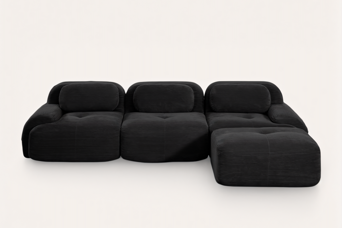 MIA 117&#39;&#39; 3-Seater Sofa with 1 Ottoman