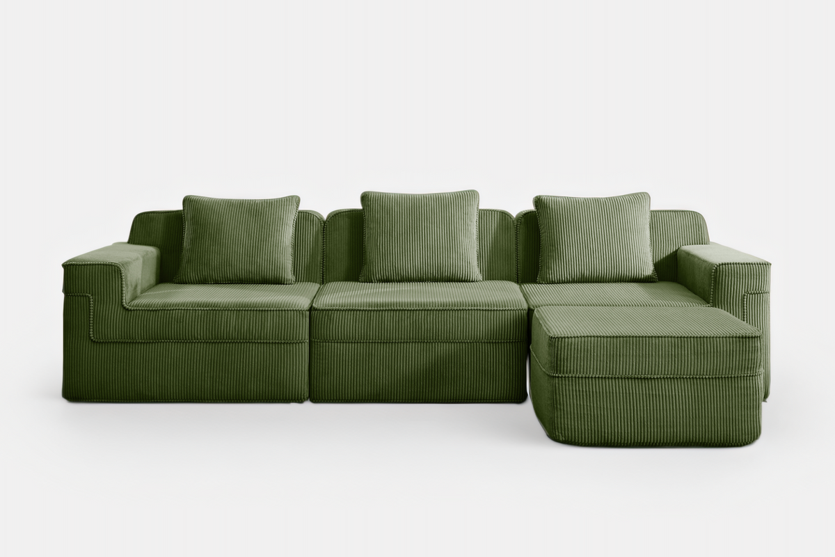 MARTHA 117" 3-Seater Sofa with 1 Ottoman