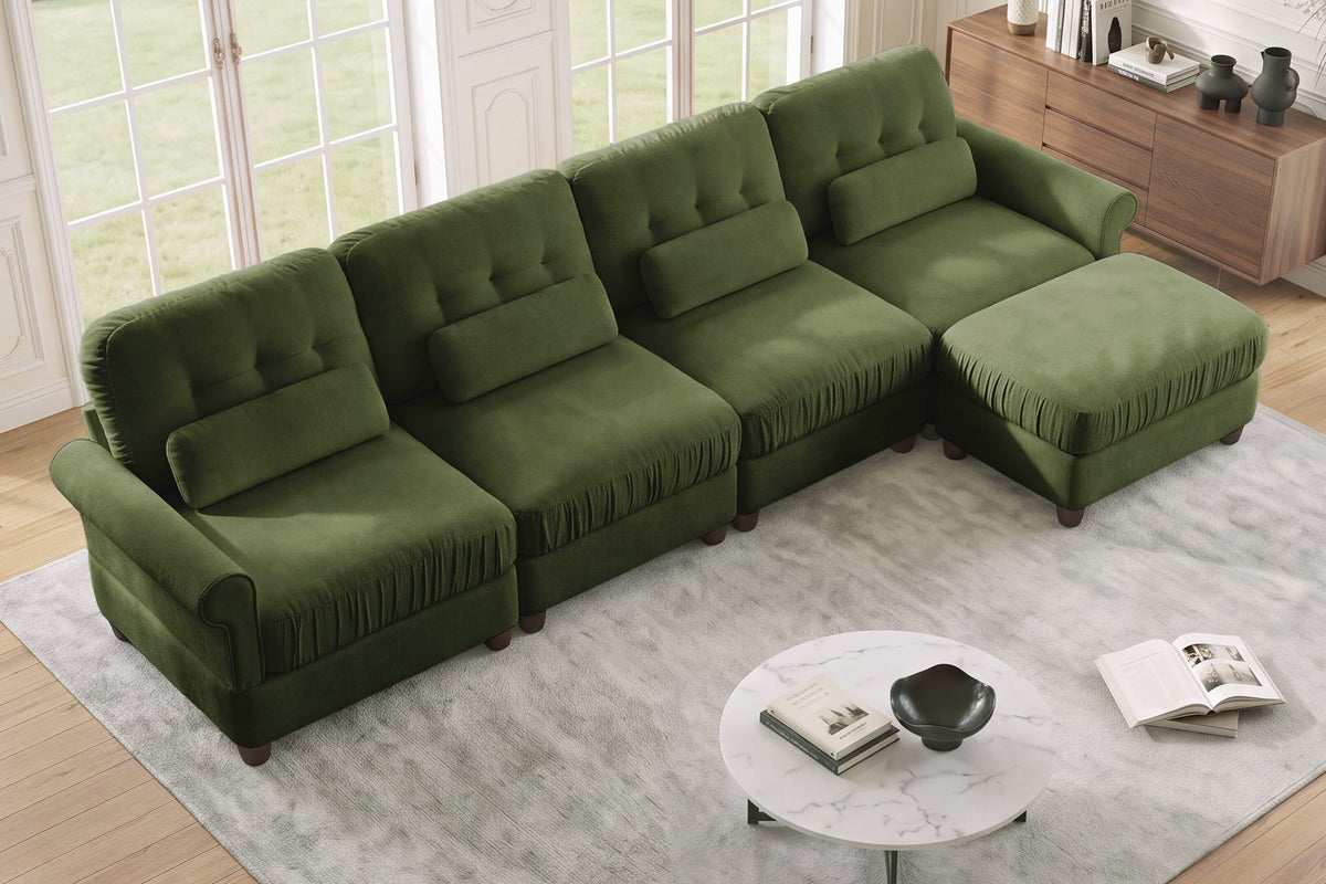 MELBOURNE 126" 4-Seater Sofa with 1 Ottoman