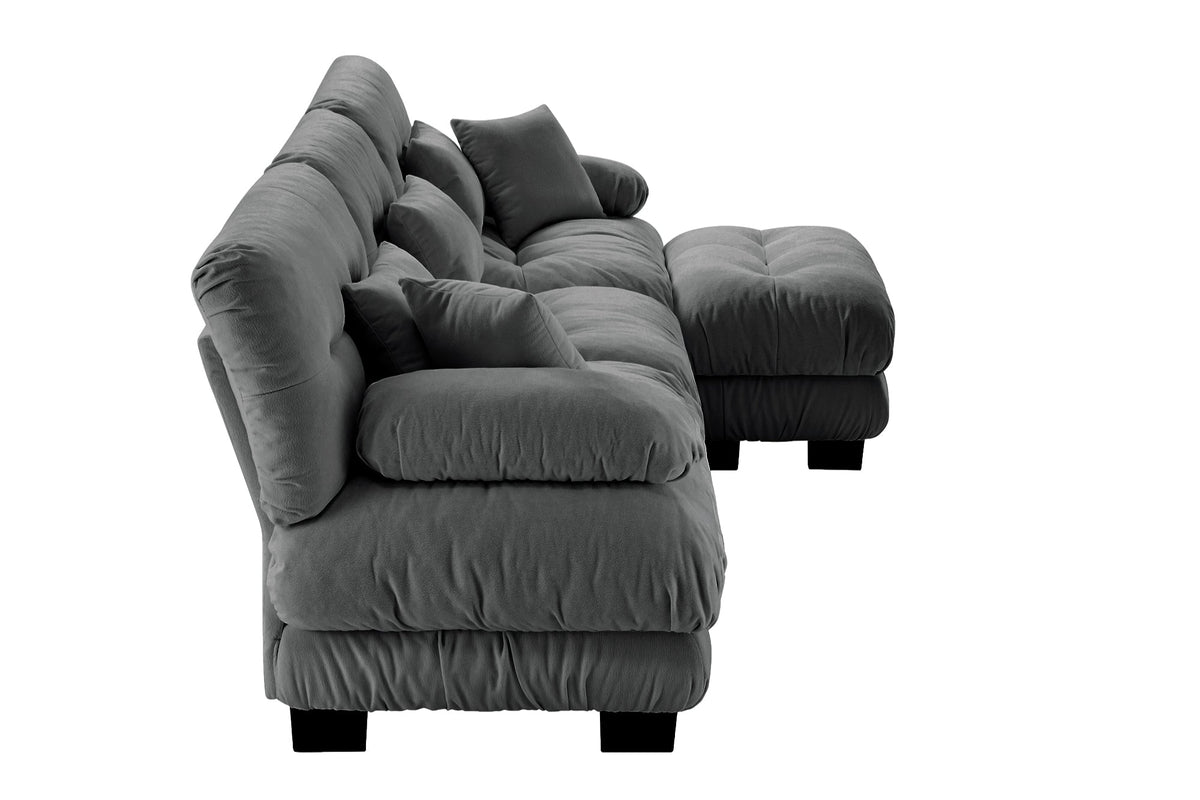 CLOUDIES 134&quot; Sofa 3 Seater with 1 Ottoman