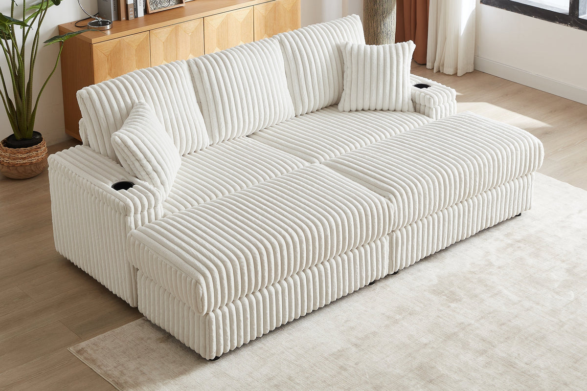 ZYLO 84" Loveseat with 2 Ottomans