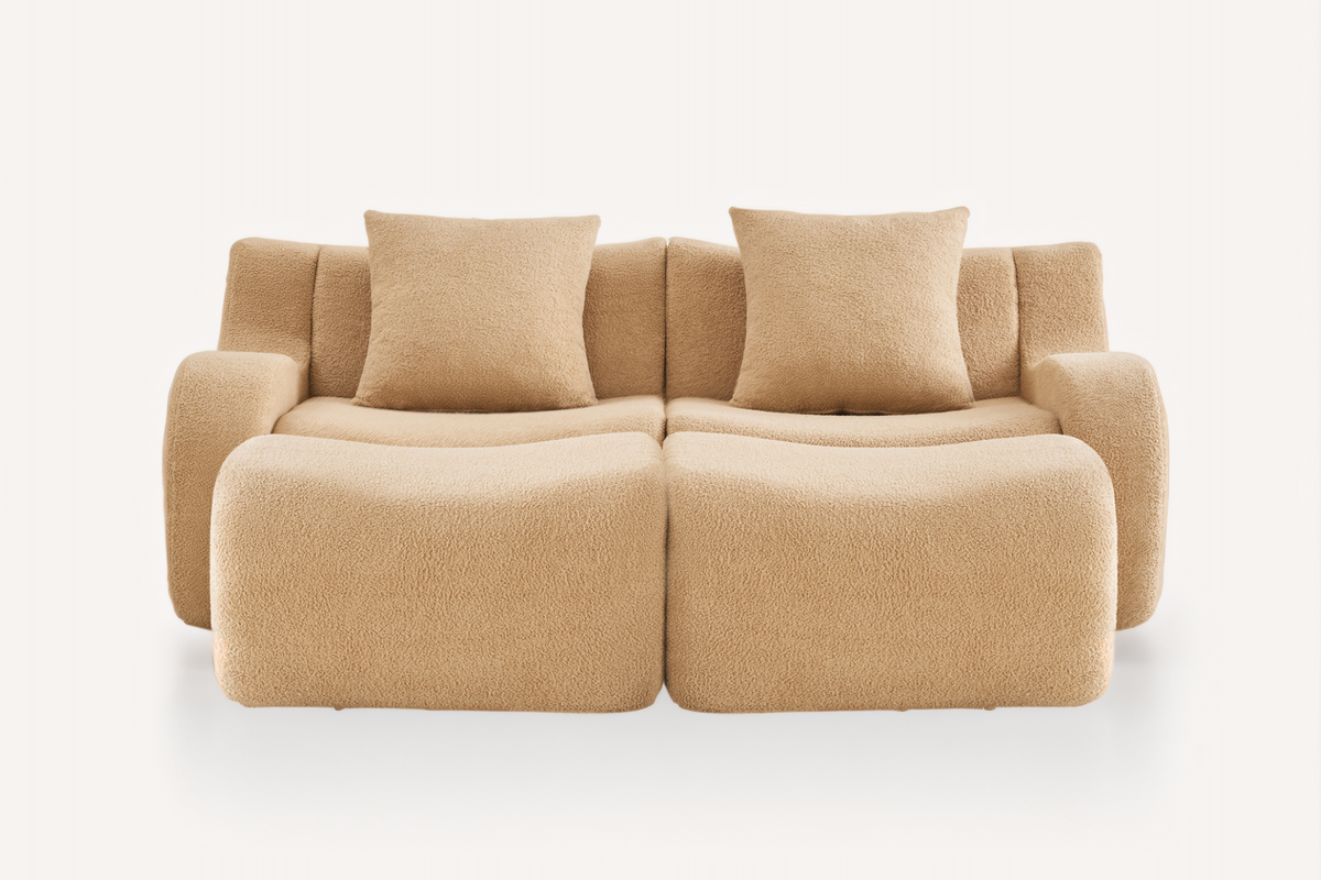 ROMA 82.7" Loveseat with 2 Ottomans