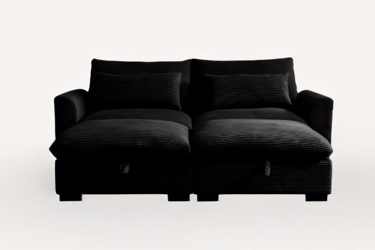 HARMONY 86&quot; Loveseat with 2 Ottomans