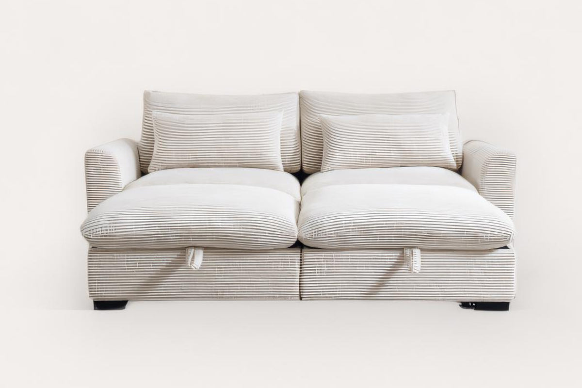 HARMONY 86&quot; Loveseat with 2 Ottomans
