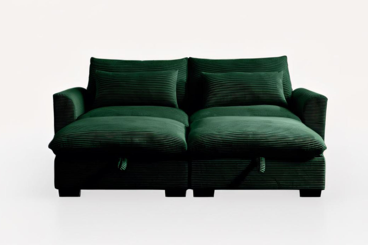 HARMONY 86&quot; Loveseat with 2 Ottomans