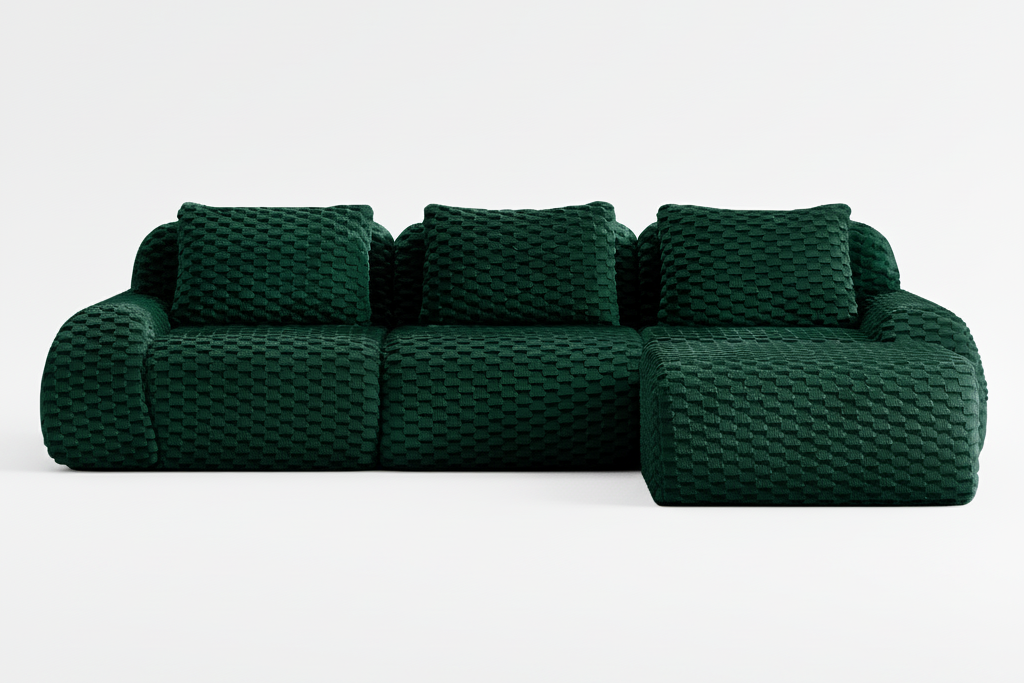 LAURENT 114" 3-Seater Sofa with 1 Ottoman