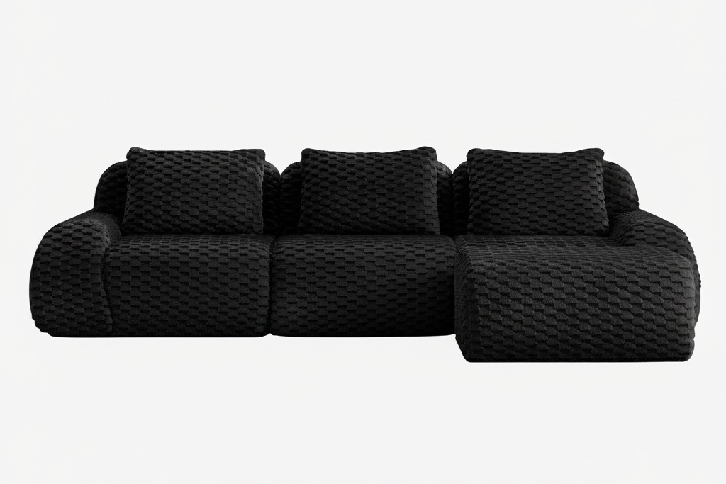 LAURENT 114" 3-Seater Sofa with 1 Ottoman