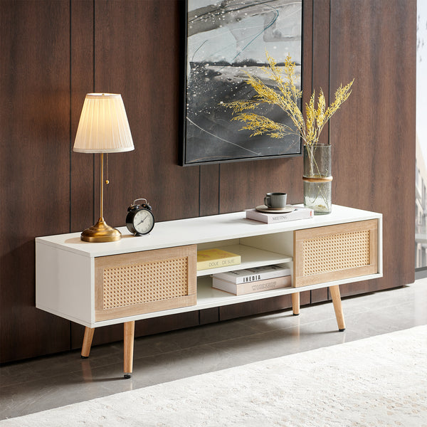 ARLO Modern Rattan TV Stand