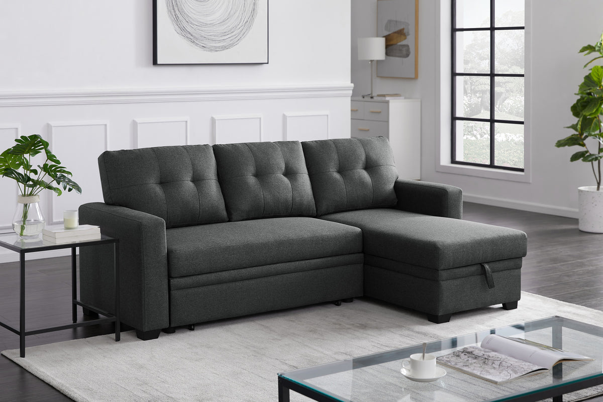 LUNA Reversible Sofa Bed with Storage Chaise