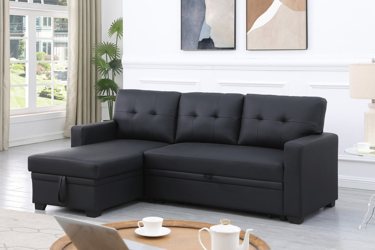 LUNA Reversible Sofa Bed with Storage Chaise