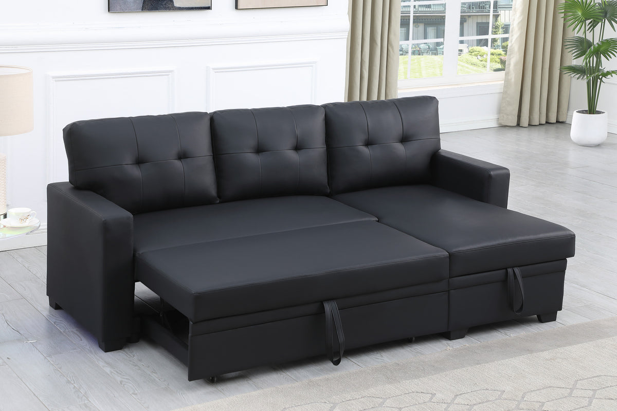 LUNA Reversible Sofa Bed with Storage Chaise