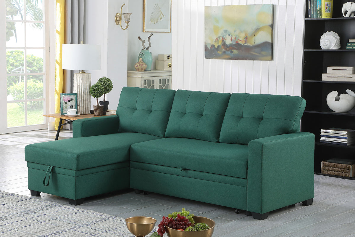 LUNA Reversible Sofa Bed with Storage Chaise