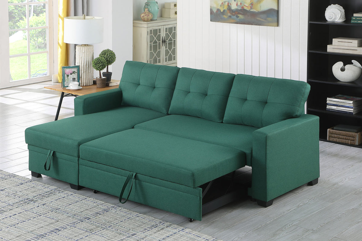 LUNA Reversible Sofa Bed with Storage Chaise