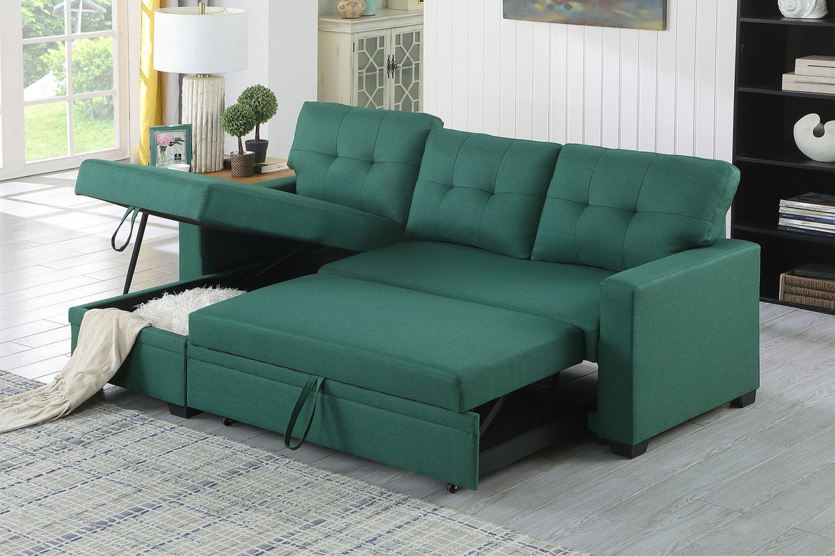 LUNA Reversible Sofa Bed with Storage Chaise