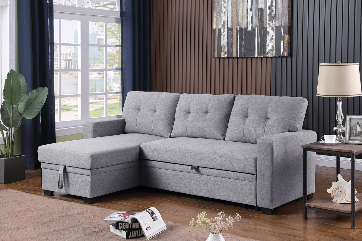 LUNA Reversible Sofa Bed with Storage Chaise