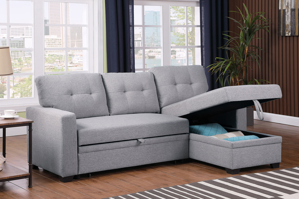 LUNA Reversible Sofa Bed with Storage Chaise