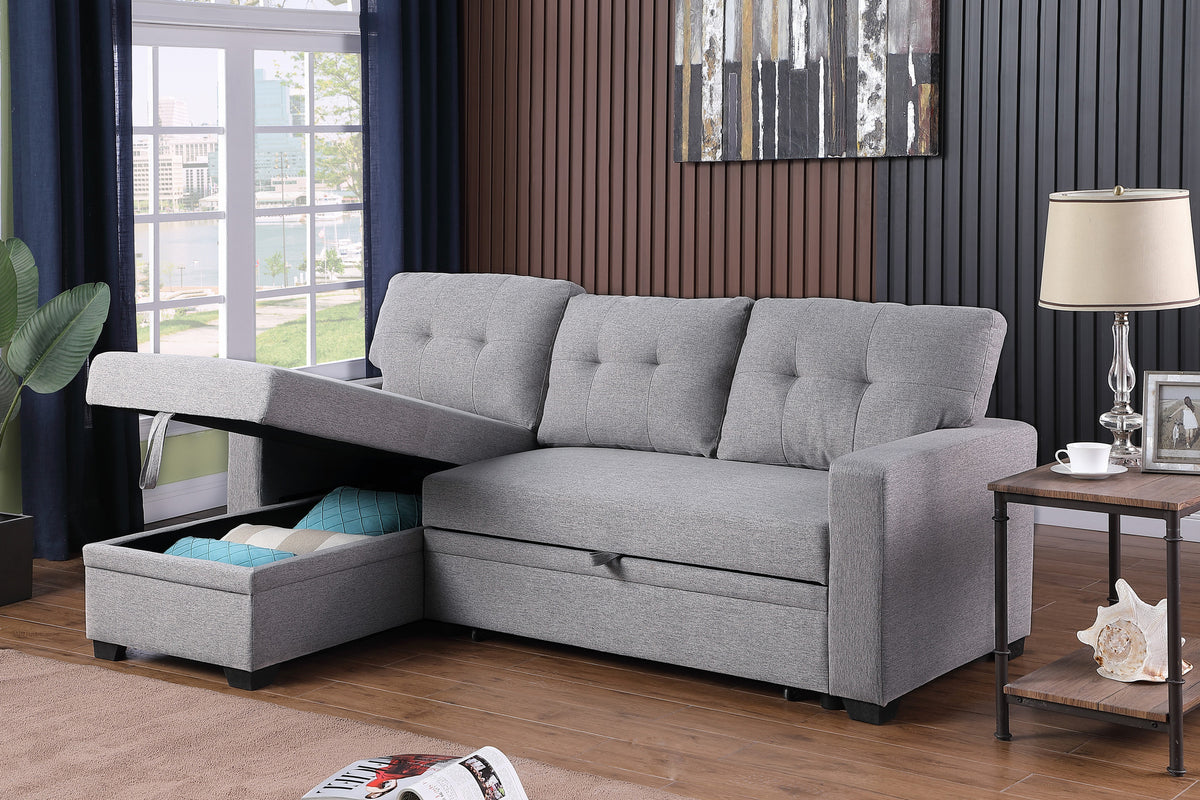 LUNA Reversible Sofa Bed with Storage Chaise