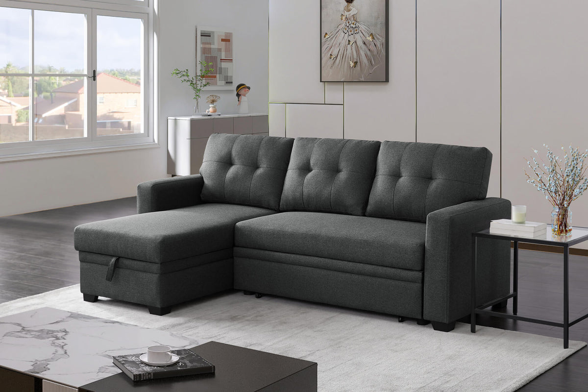 LUNA Reversible Sofa Bed with Storage Chaise