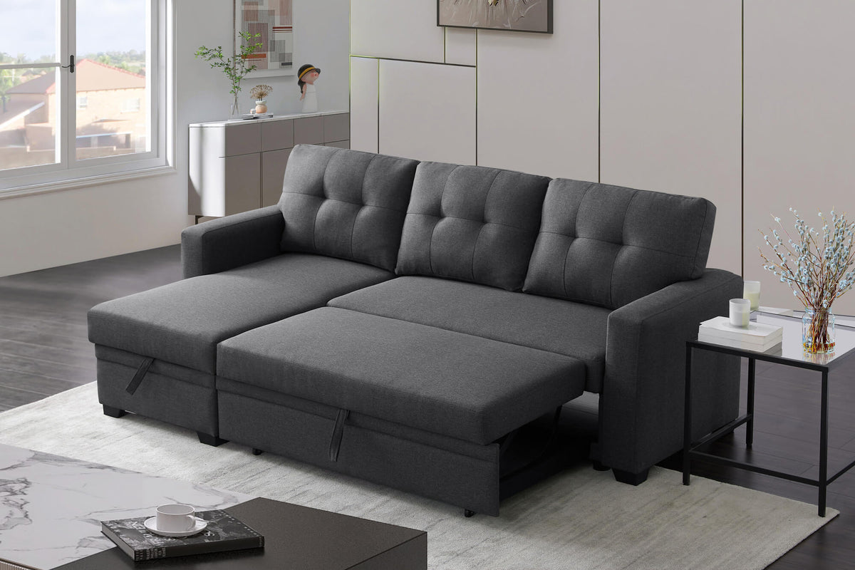 LUNA Reversible Sofa Bed with Storage Chaise