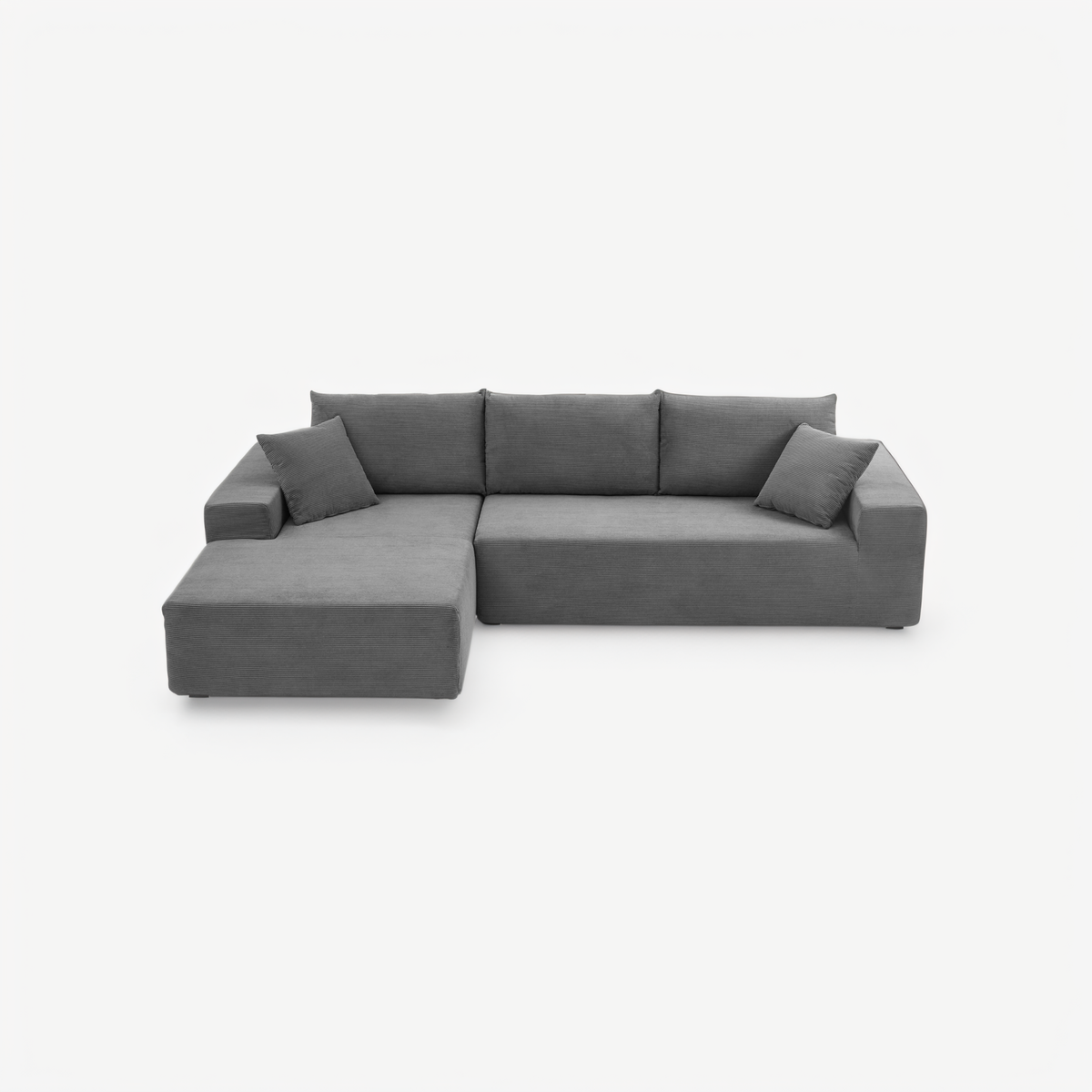 NOUVA 110&quot; Low Profile Corduroy Sectional