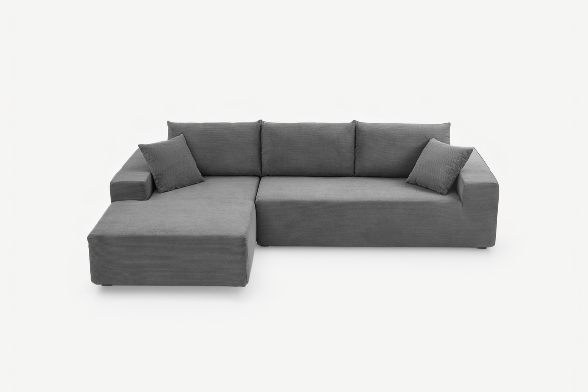 NOUVA 110&quot; Low Profile Corduroy Sectional