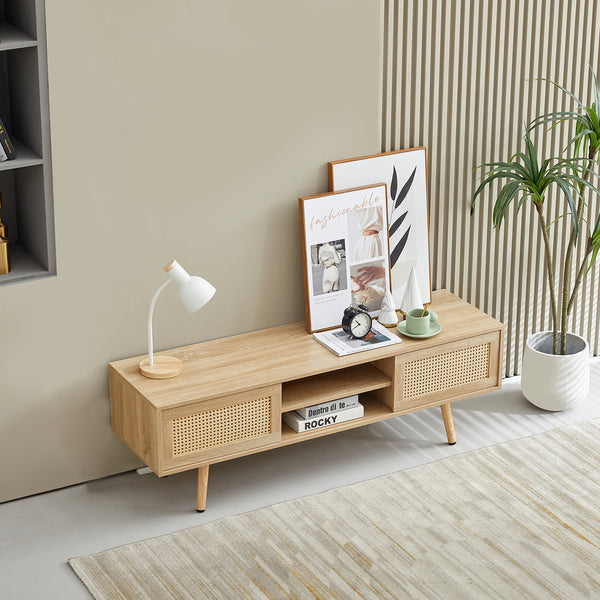 ARLO Modern Rattan TV Stand