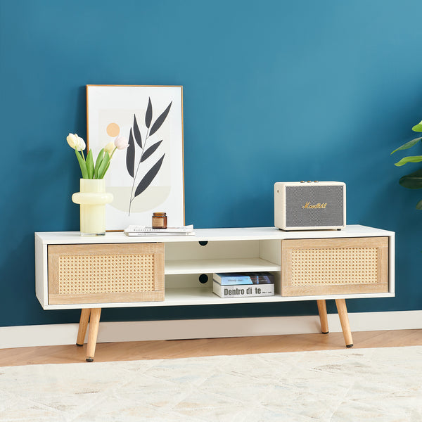 ARLO Modern Rattan TV Stand