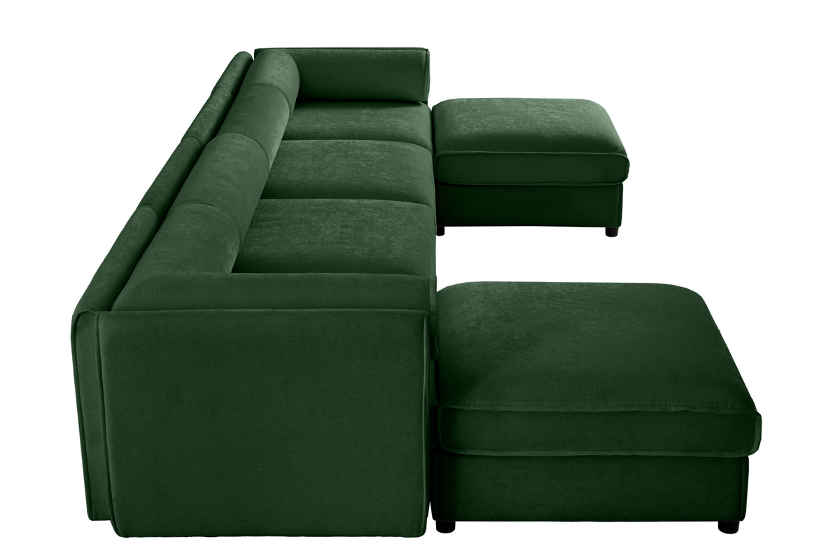 PERTH 142&quot; 4-Seater Sofa with 2 Ottomans