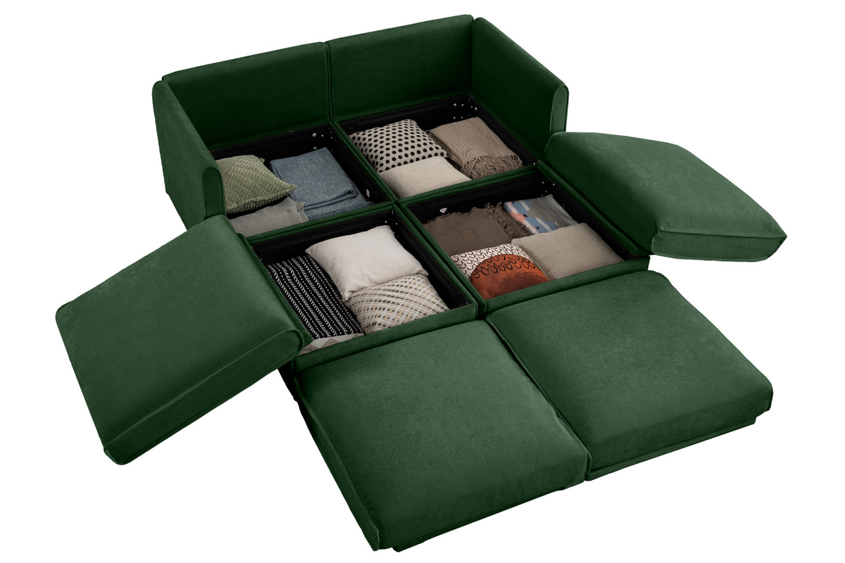 PERTH 75&quot; Loveseat with 2 Ottoman