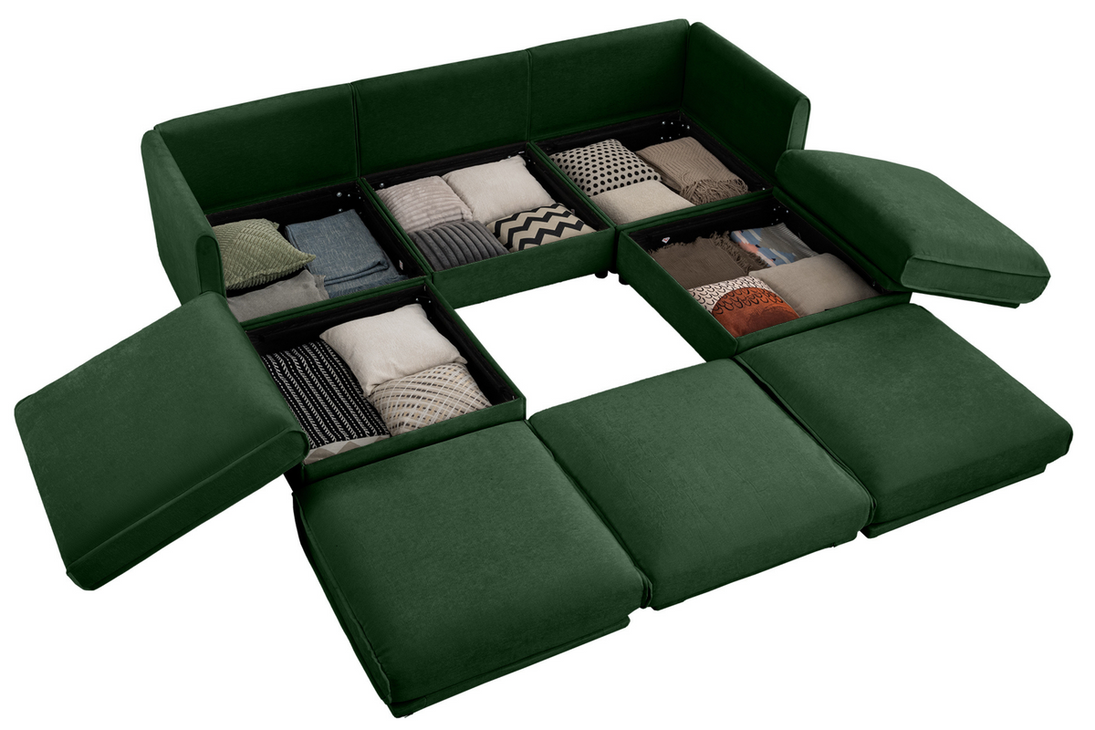 PERTH 109&quot; Sofa 3 Seater with 2 Ottoman