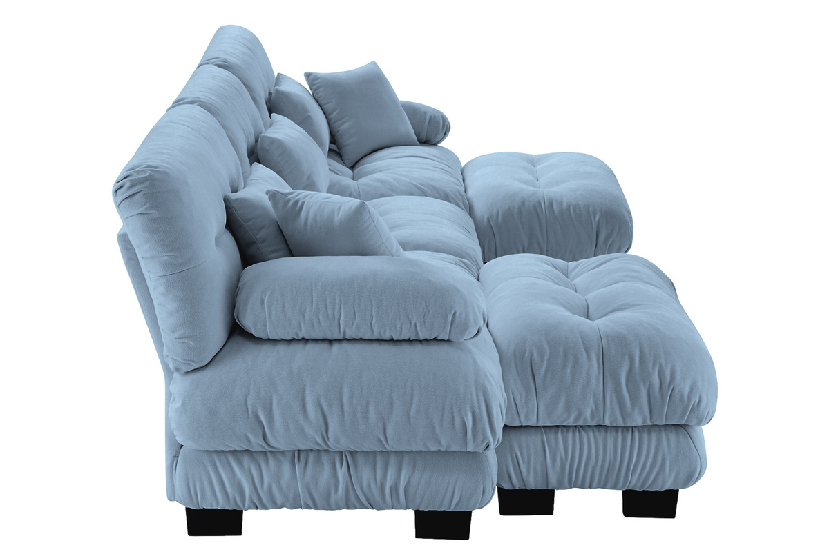 CLOUDIES 134&quot; Sofa 3 Seater with 2 Ottoman