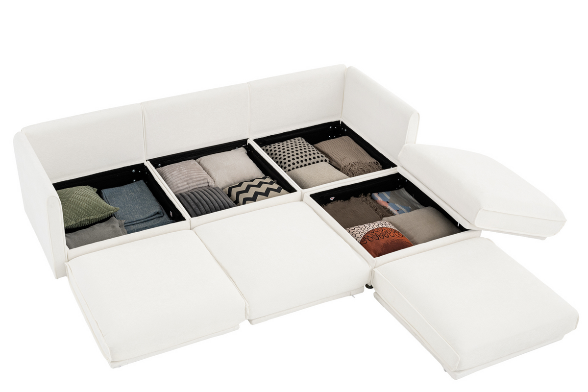 PERTH 109&quot; Sofa 3 Seater with 1 Ottoman