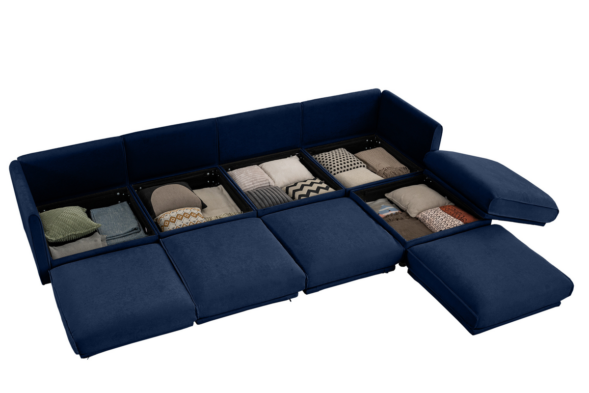 PERTH 142&quot; 4-Seater Sofa with 1 Ottoman