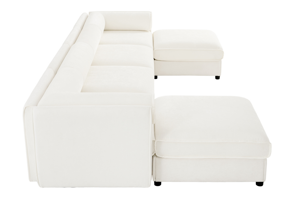 PERTH 142&quot; 4-Seater Sofa with 2 Ottomans