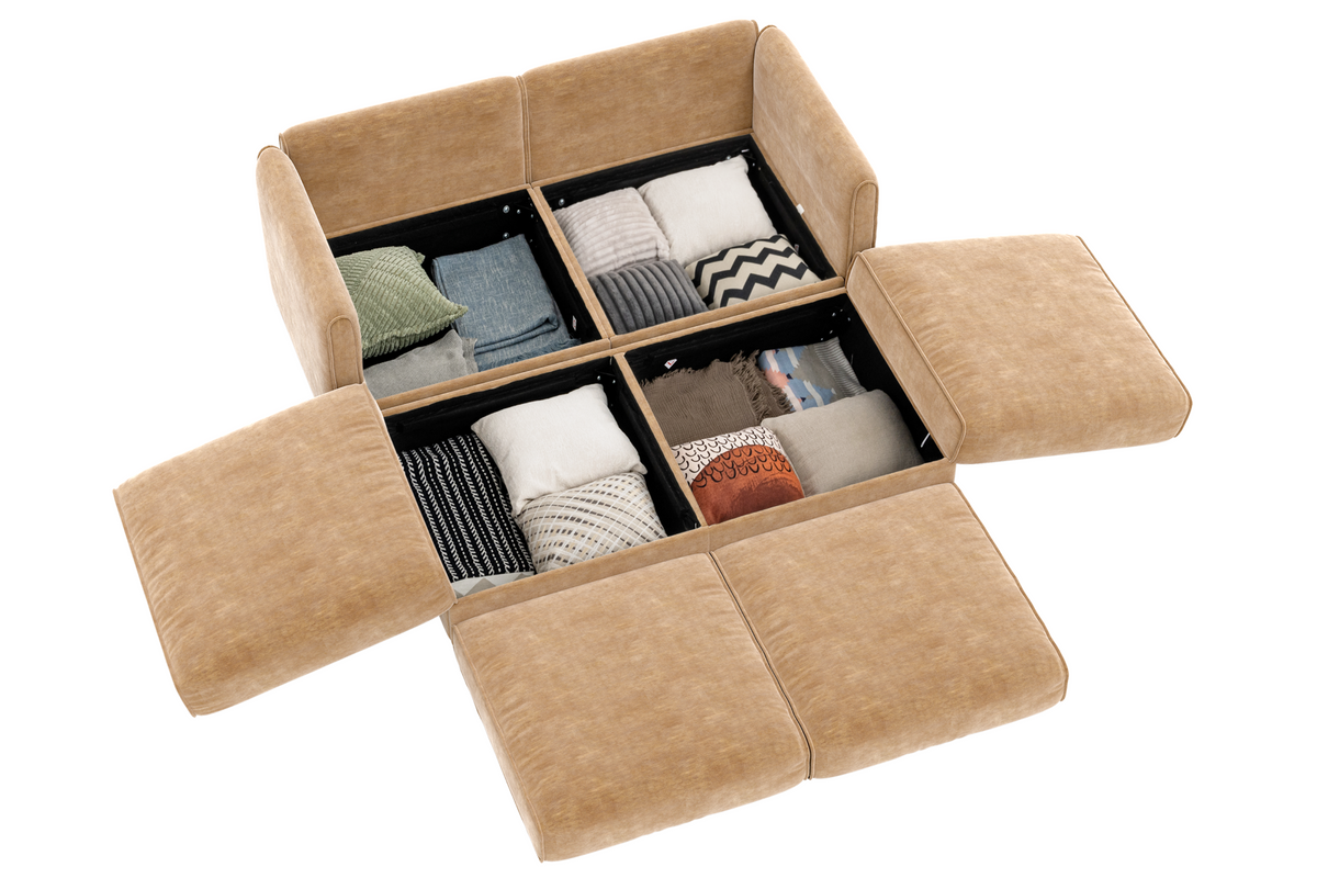 PERTH 75&quot; Loveseat with 2 Ottoman