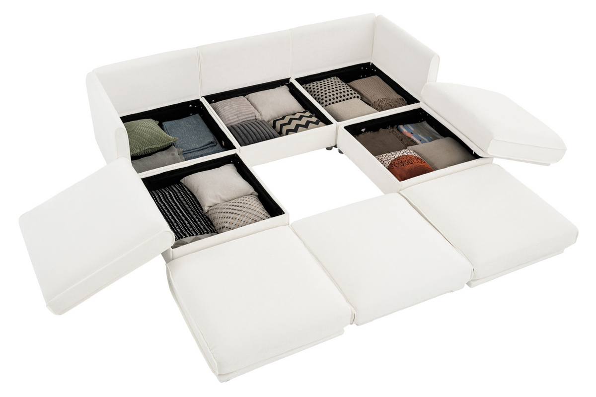 PERTH 109&quot; Sofa 3 Seater with 2 Ottoman