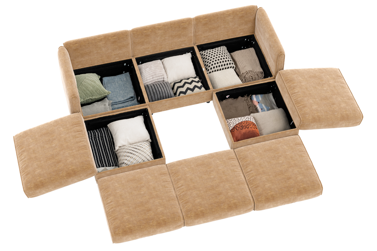 PERTH 109&quot; Sofa 3 Seater with 2 Ottoman