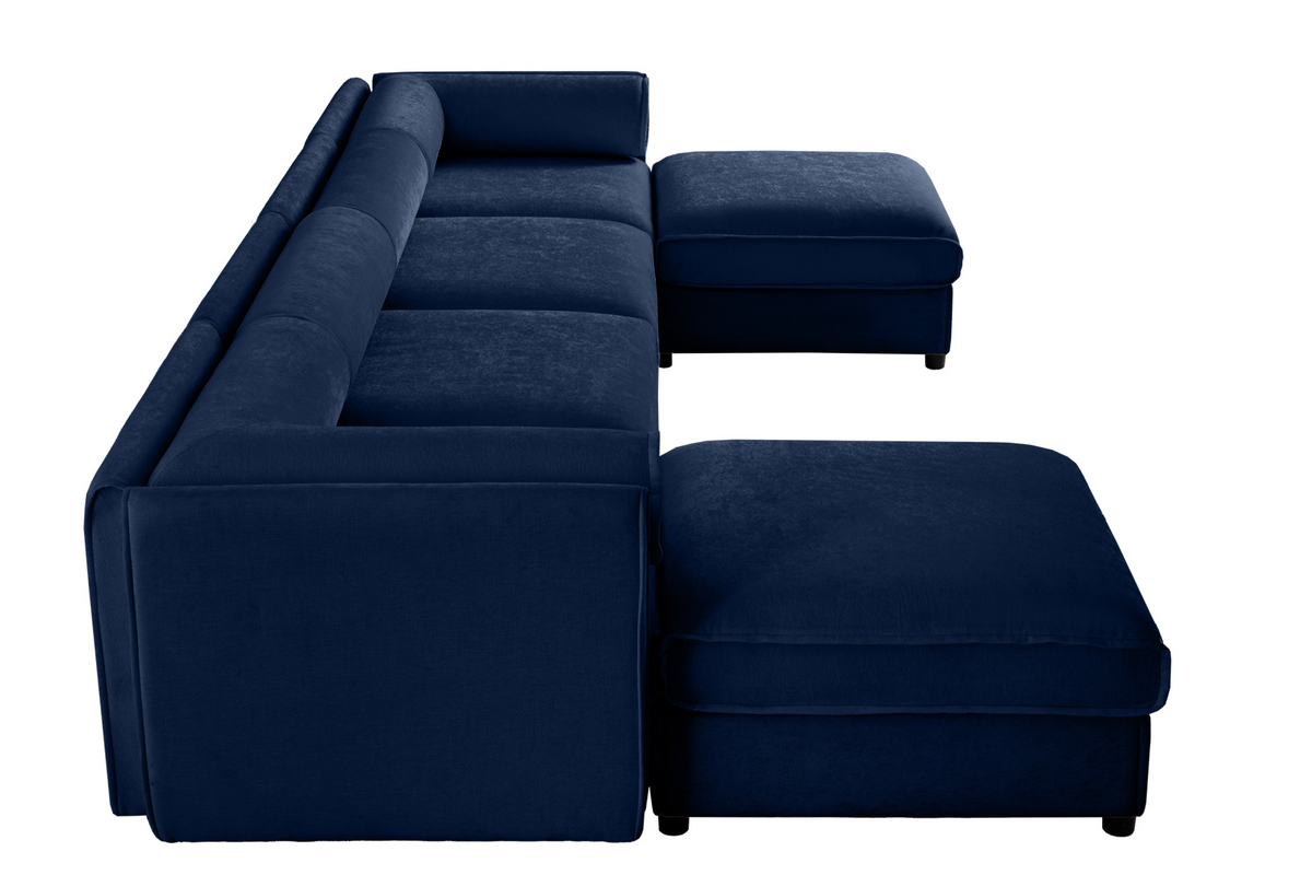 PERTH 142&quot; 4-Seater Sofa with 2 Ottomans